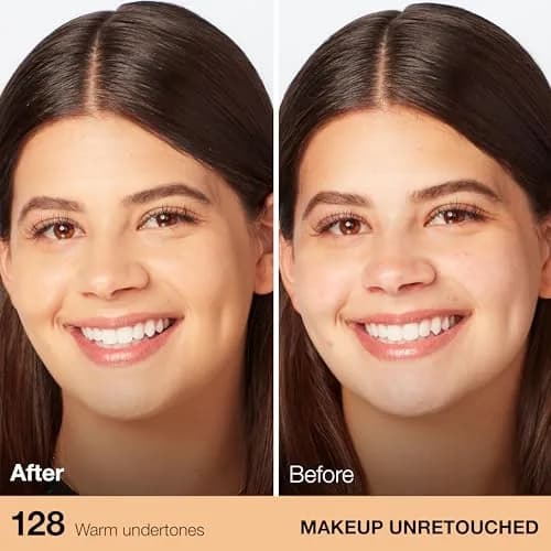 Maybelline Fit Me Dewy + Smooth Foundation, 128 Warm Nude, 29.57ml | Hydrating Luminous Finish thumbnail 3