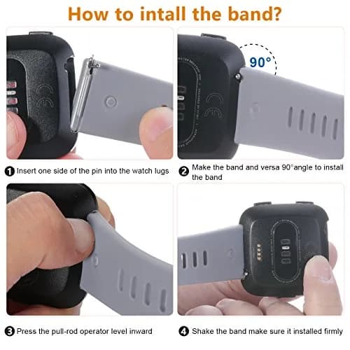 Wepro Sport Bands for Fitbit Versa 2, Versa Lite, Versa — Small 14-18cm (5.5"-7.2") Gray thumbnail 8