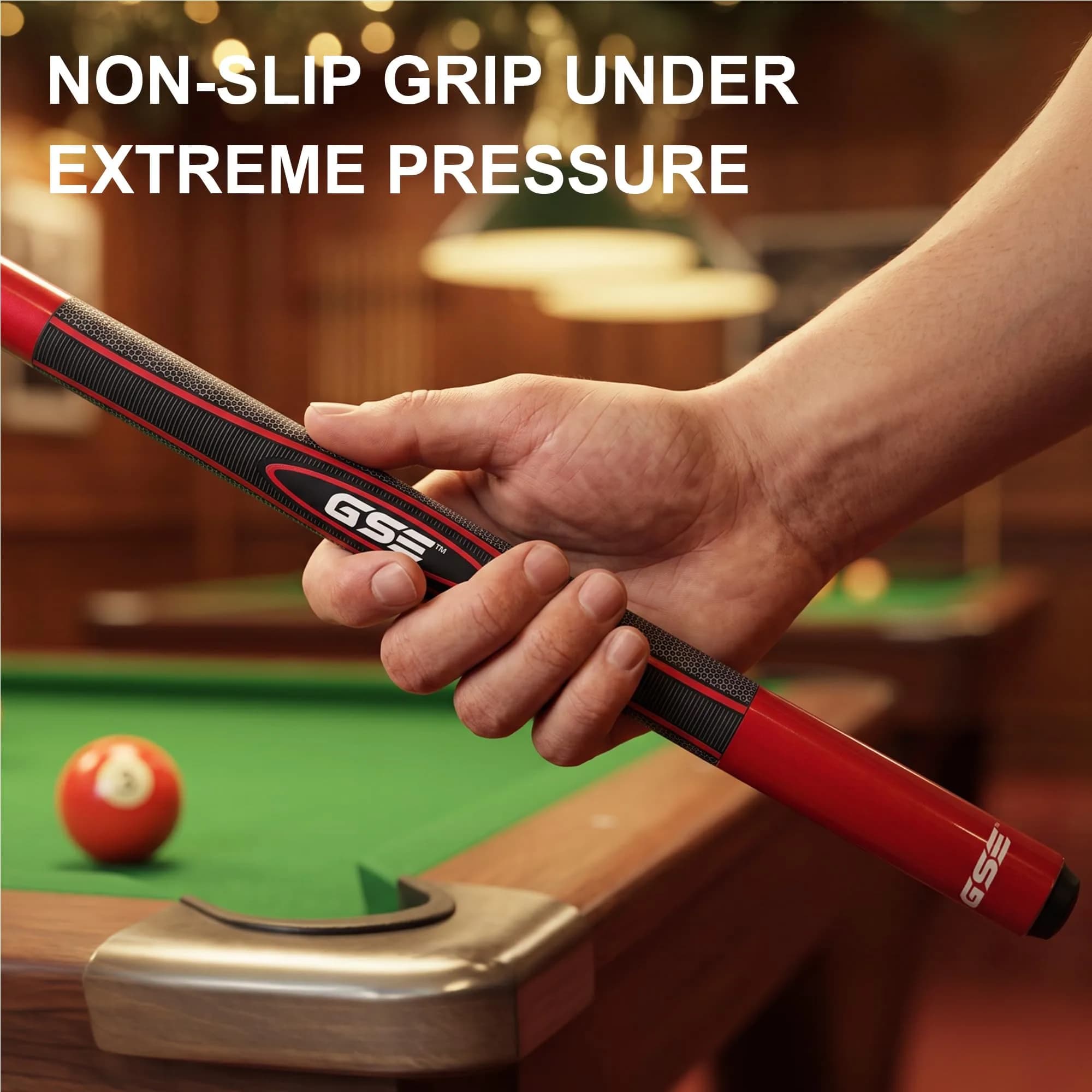 GSE Games & Sports Expert Red 18oz 2-Piece Fiberglass Graphite Composite Pool Cue Stick | 156 cm (58") Length - view 6