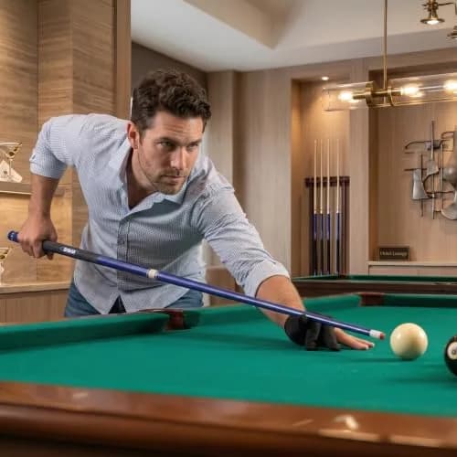 GSE Games & Sports Expert Blue 20oz 58" 2-Piece Fiberglass Graphite Composite Pool Cue Stick | Warp-Resistant Construction thumbnail 8
