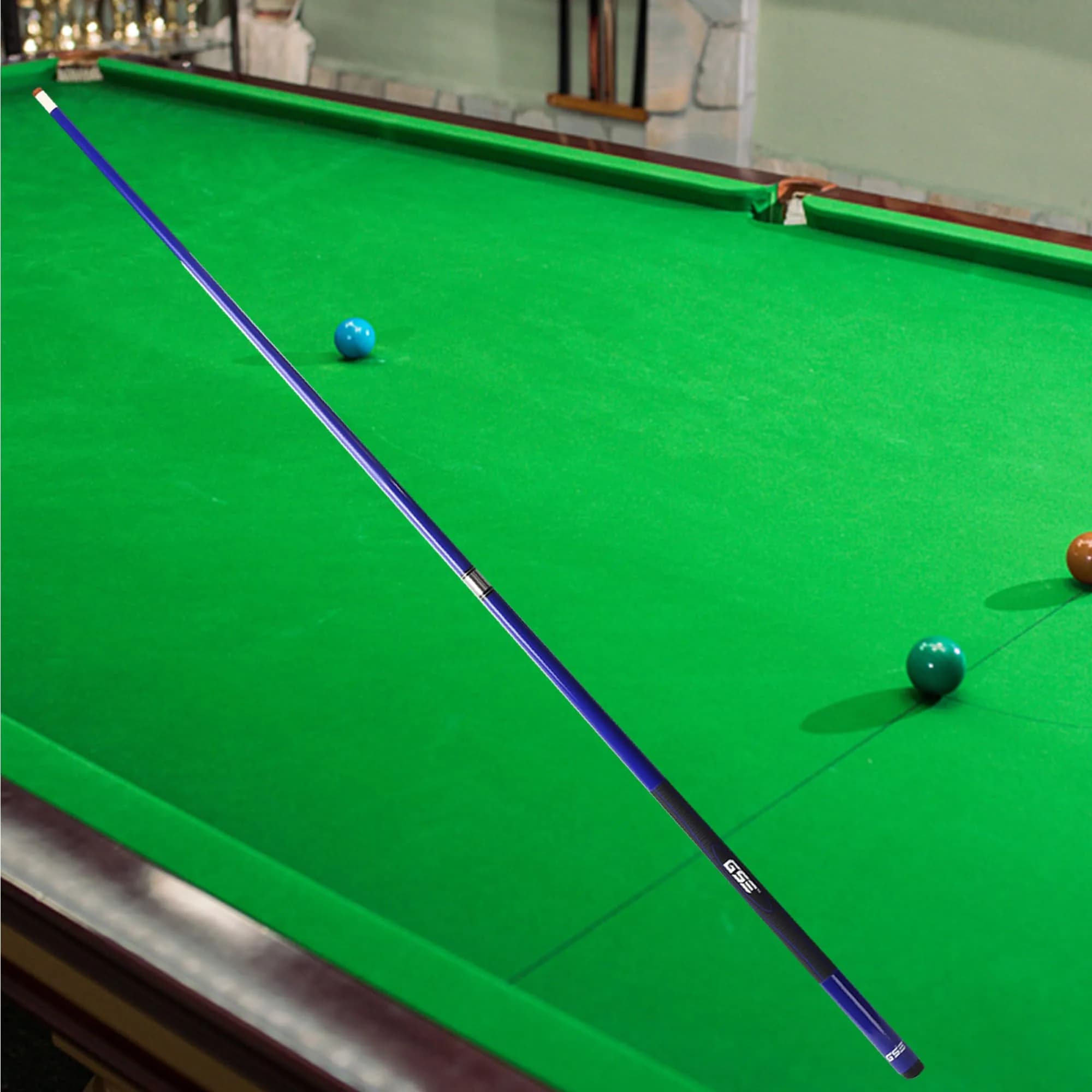 GSE Games & Sports Expert Blue 20oz 58" 2-Piece Fiberglass Graphite Composite Pool Cue Stick | Warp-Resistant Construction - view 9