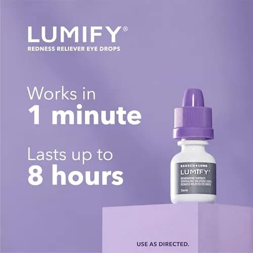 LUMIFY Redness Relief Eye Drops 7.5ml (0.25 Fl Oz) | FDA Approved for Whiter, Brighter Eyes thumbnail 4