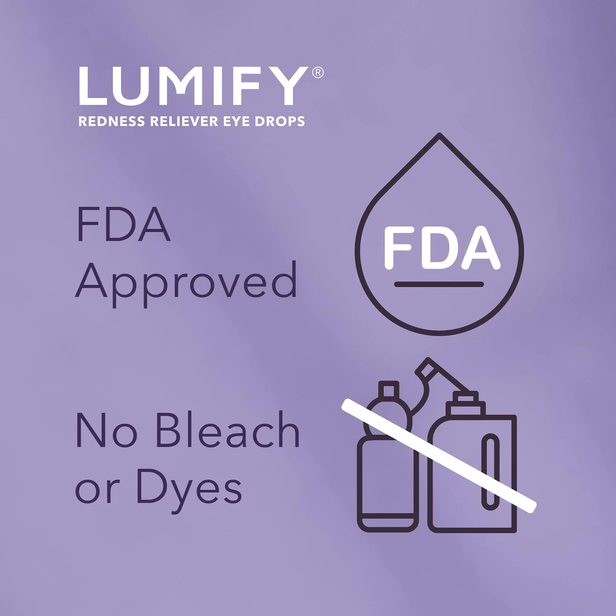LUMIFY Redness Relief Eye Drops 7.5ml (0.25 Fl Oz) | FDA Approved for Whiter, Brighter Eyes - view 6