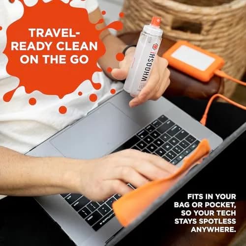 WHOOSH! Screen Shine Duo Electronic Cleaning Kit 108ml (3.7 Fl Oz) | Streak-Free Shine for All Screens thumbnail 4