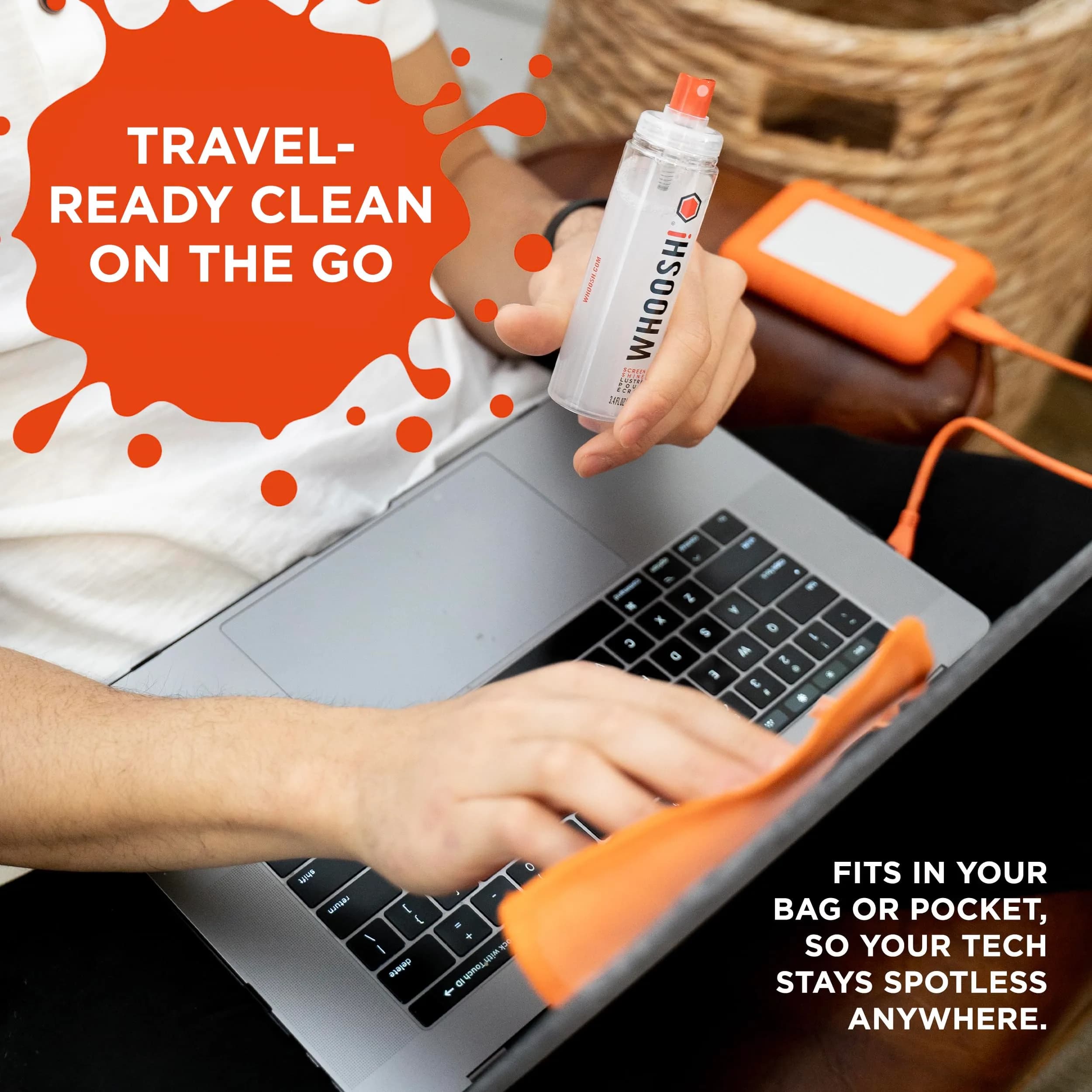 WHOOSH! Screen Shine Duo Electronic Cleaning Kit 108ml (3.7 Fl Oz) | Streak-Free Shine for All Screens - view 4