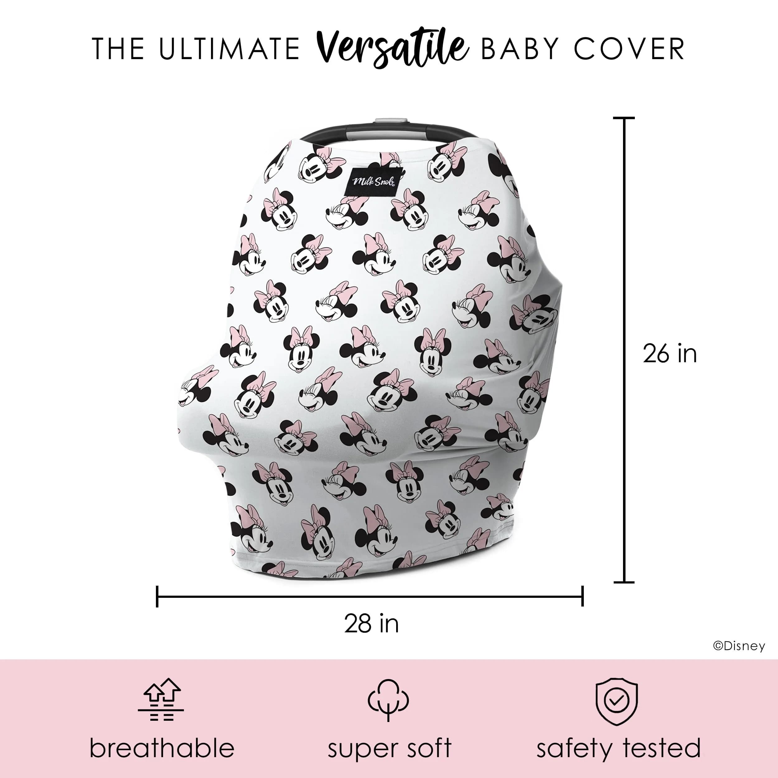 Milk Snob Original Disney 5-in-1 Cover Minnie Mouse | Breathable Rayon Blend for Car Seat, Nursing, Shopping Cart, High Chair, Stroller - view 8