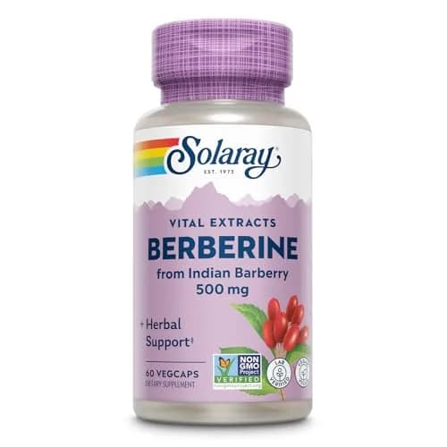 SOLARAY Berberine Extract 500 mg | Herbal Support for Active Lifestyle (70-120 chars) thumbnail 1