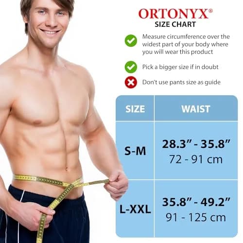 ORTONYX Umbilical Hernia Belt for Men and Women, Abdominal Binder L-XXL (35.8"-49.2") | Targeted Hernia Support & Pain Relief thumbnail 6