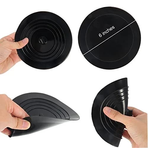 V-TOP 6" Silicone Drain Stopper 2 Pack | Large Flat Suction Cover for Kitchen, Bathroom & Laundry thumbnail 6