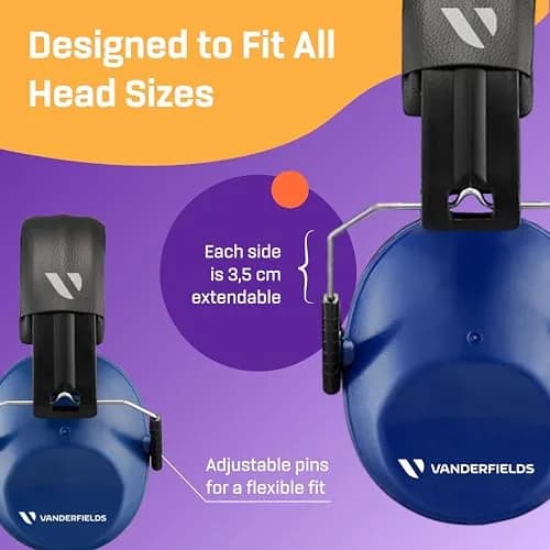 Vanderfields Kids Noise Canceling Headphones - 26 dB NRR (240g) | Marine Blue thumbnail 7