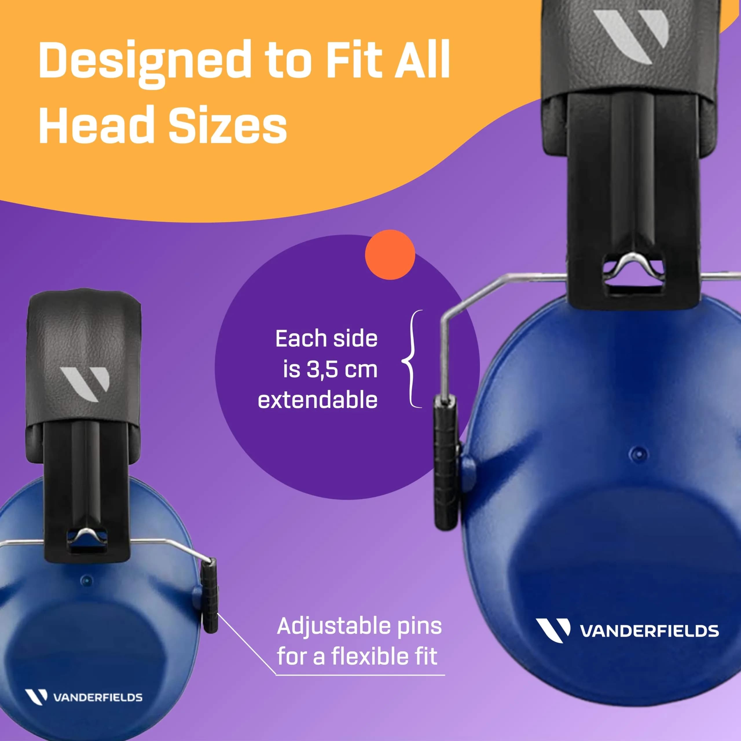 Vanderfields Kids Noise Canceling Headphones - 26 dB NRR (240g) | Marine Blue - view 7