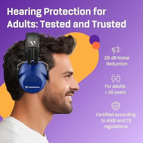 Vanderfields Kids Noise Canceling Headphones - 26 dB NRR (240g) | Marine Blue thumbnail 2