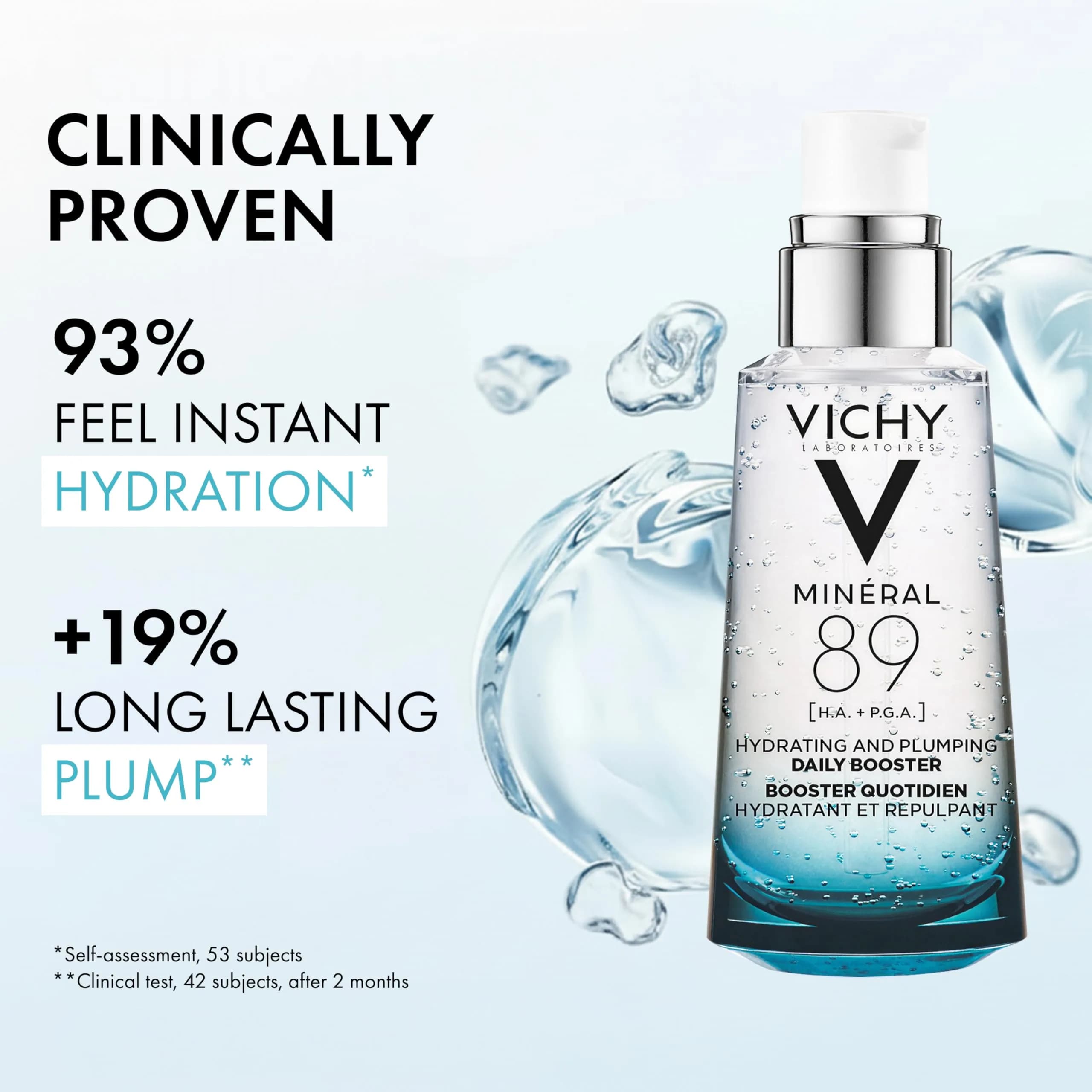 VICHY Mineral 89 Hyaluronic Acid Booster Serum 30ml (1oz) | Skin Barrier Repair for All Skin Types - view 2