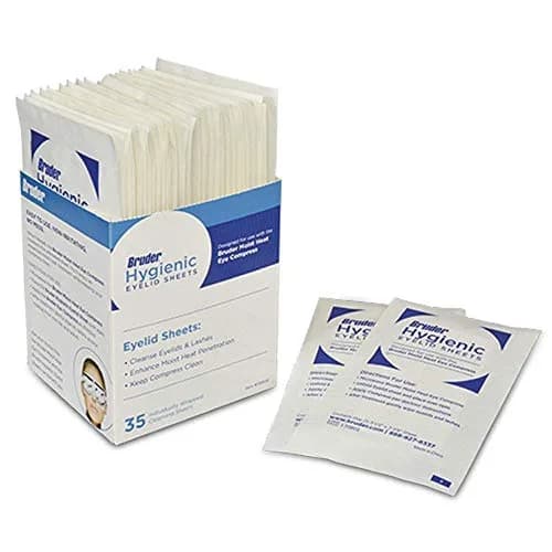 Bruder Hygienic Eyelid Micro Fine Sheets 35 Count | Disposable, Hypoallergenic, Cleansing for Dry Eyes thumbnail 1