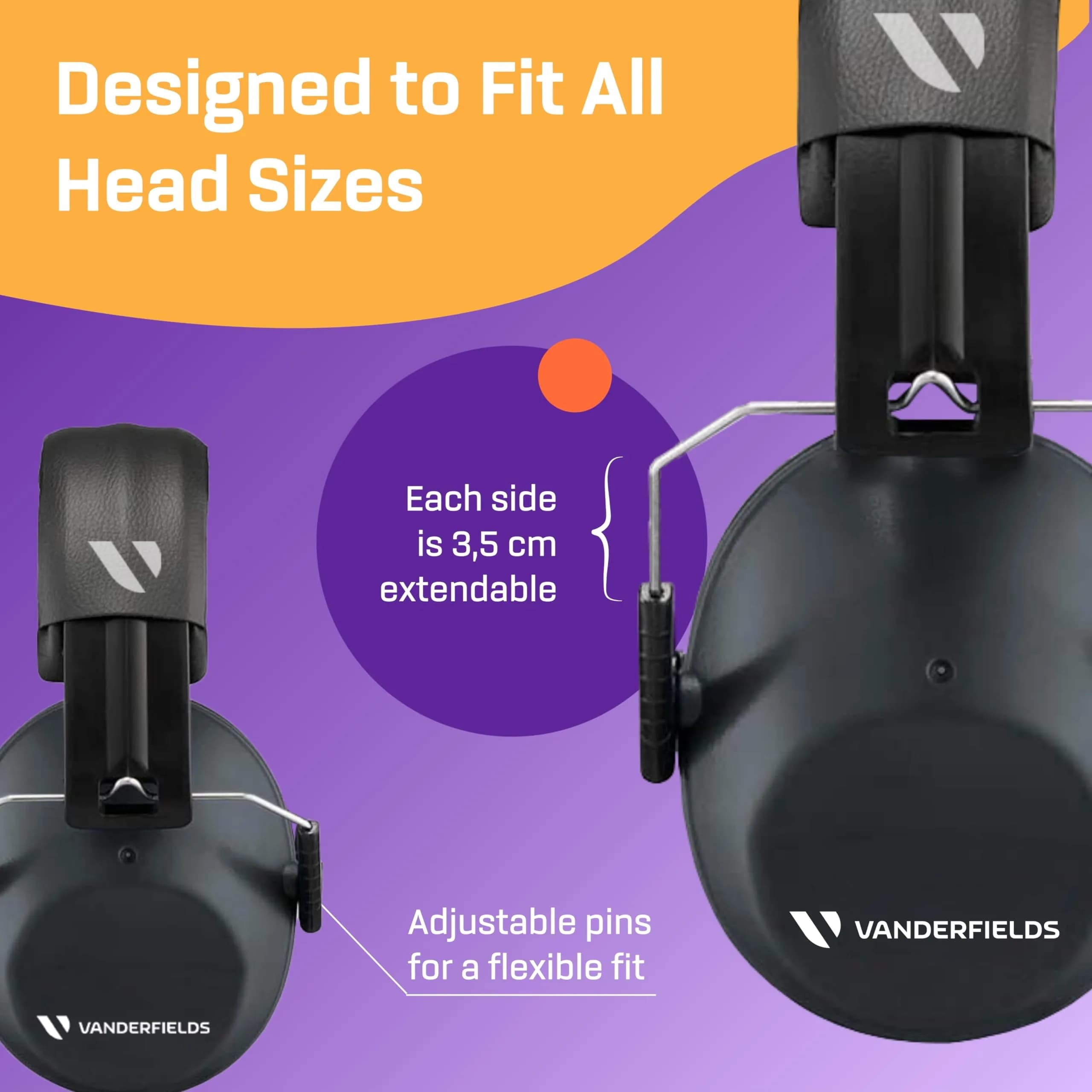 Vanderfields Kids Noise Canceling Headphones - 26 dB NRR (240g) | Certified Sound Reduction for Children - view 7