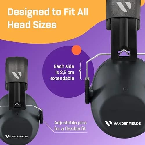 Vanderfields Kids Noise Canceling Headphones - 26 dB NRR (240g) | Certified Sound Reduction for Children thumbnail 7