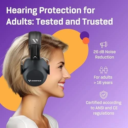 Vanderfields Kids Noise Canceling Headphones - 26 dB NRR (240g) | Certified Sound Reduction for Children thumbnail 2