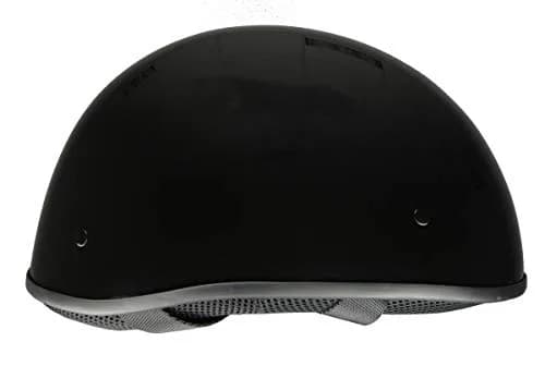 Milwaukee Helmets MPH9711DOT Dot Approved 'Bare Bones' Glossy Black Half Motorcycle Helmet for Men and Women - Small thumbnail 8