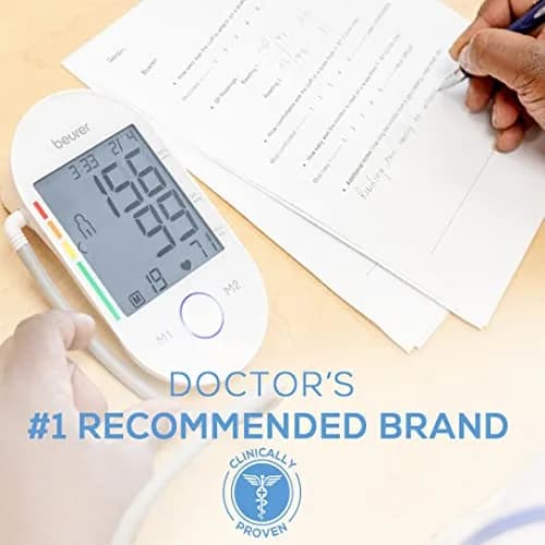 Beurer BM55 Automatic Blood Pressure Monitor | XL Backlit Display, 2 Users, 120 Memories, WHO Risk Indicator thumbnail 4