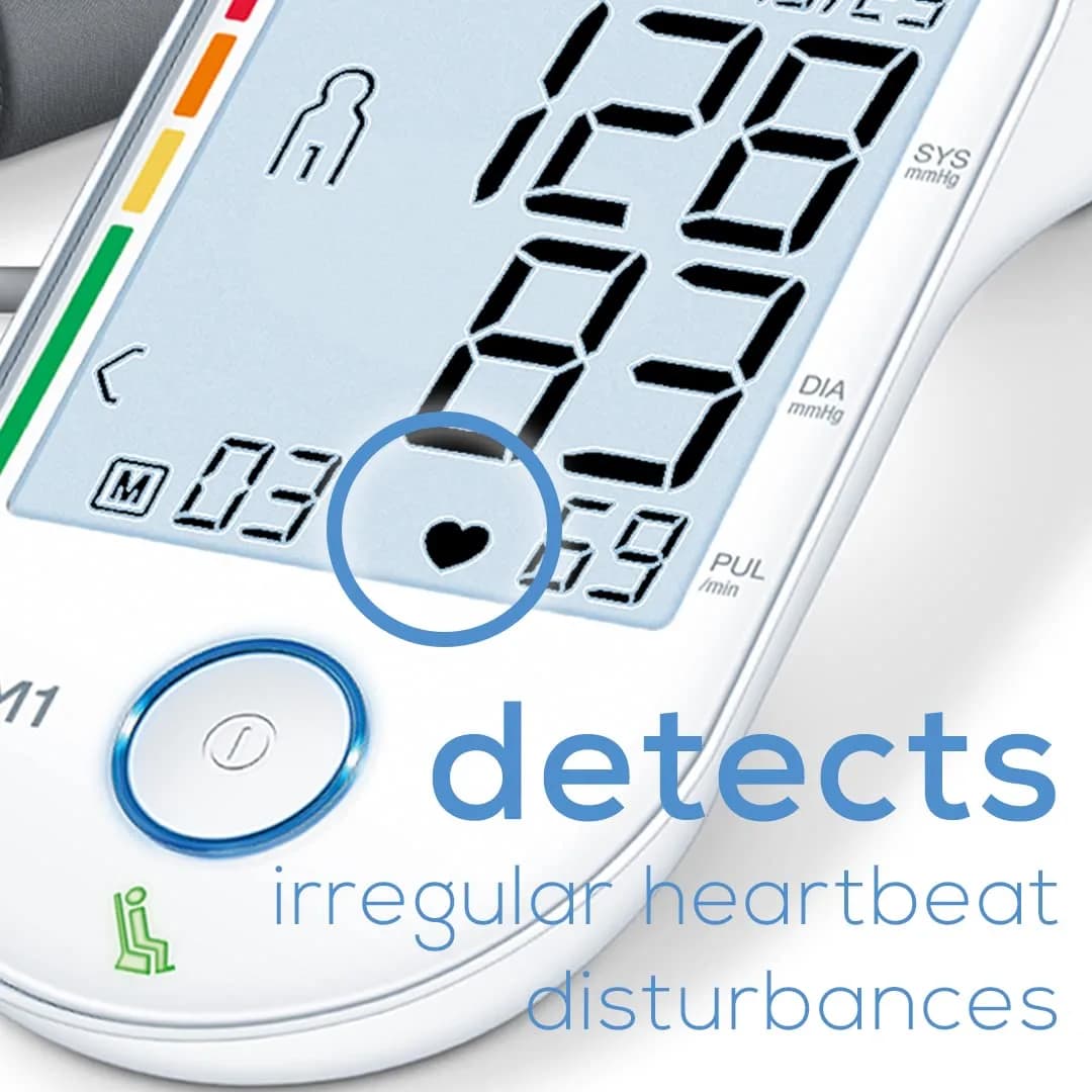 Beurer BM55 Automatic Blood Pressure Monitor | XL Backlit Display, 2 Users, 120 Memories, WHO Risk Indicator - view 5