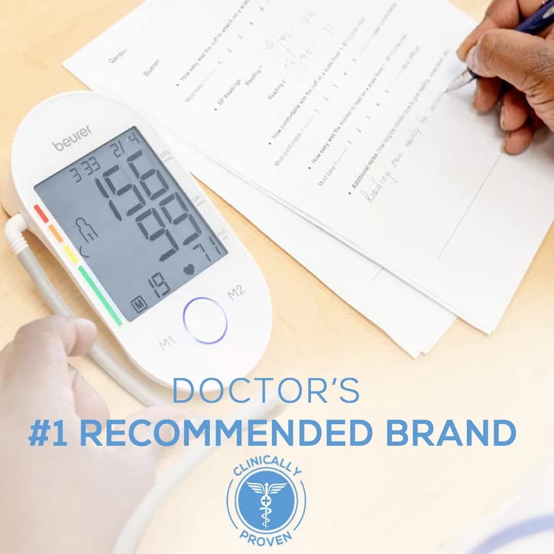 Beurer BM55 Automatic Blood Pressure Monitor | XL Backlit Display, 2 Users, 120 Memories, WHO Risk Indicator - view 4