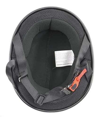 Milwaukee Helmets MPH9711DOT Dot Approved 'Bare Bones' Glossy Black Half Motorcycle Helmet for Men and Women - X-Small | DOT Certified thumbnail 3