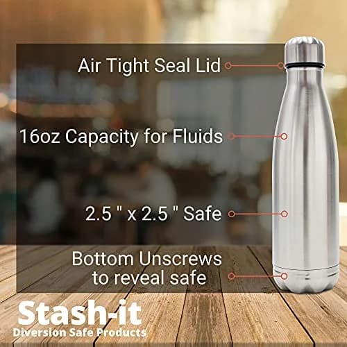 Stash-it Diversion Water Bottle Safe 473ml (16 Fl Oz) | Hide Valuables in Plain Sight thumbnail 3