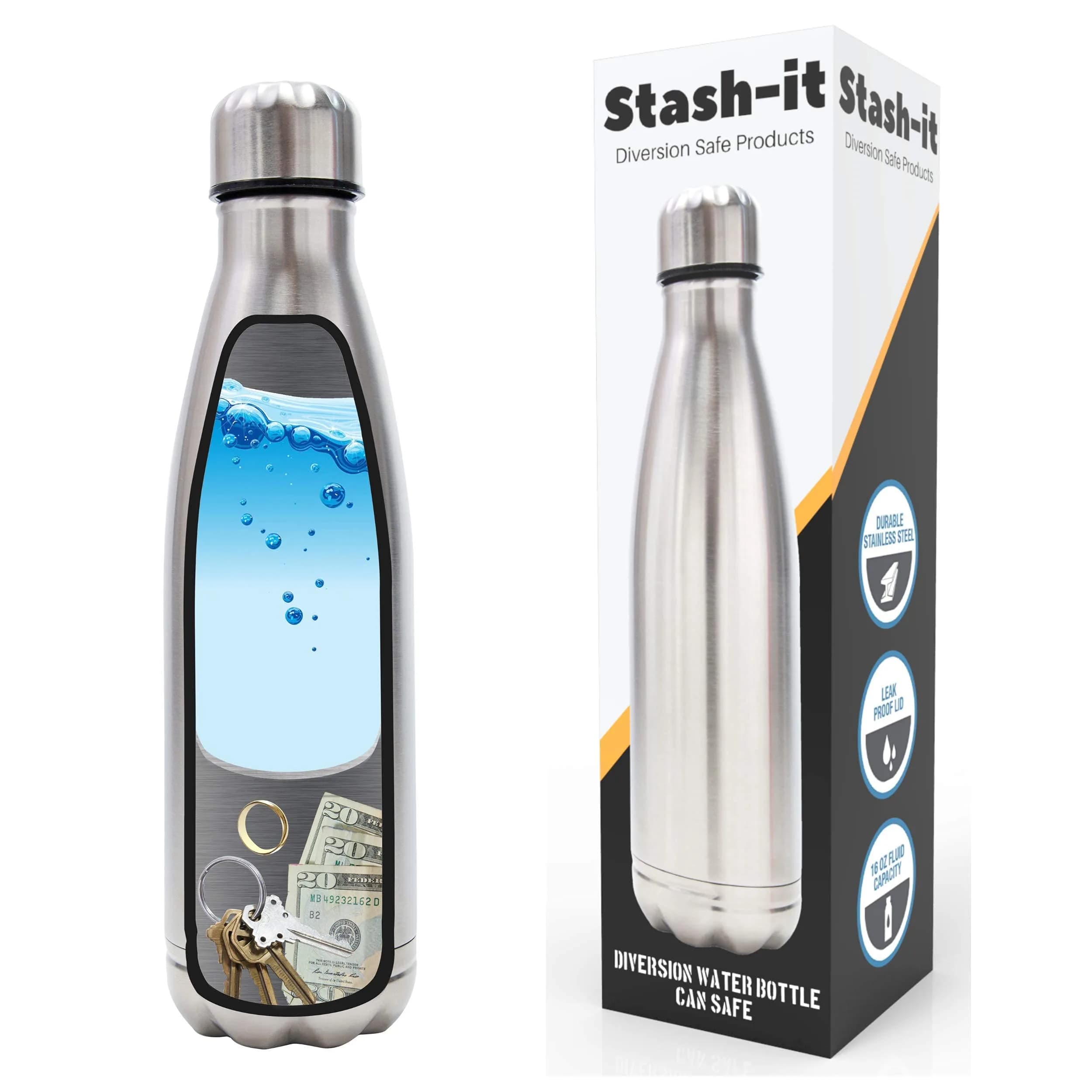 Stash-it Diversion Water Bottle Safe 473ml (16 Fl Oz) | Hide Valuables in Plain Sight - view 4