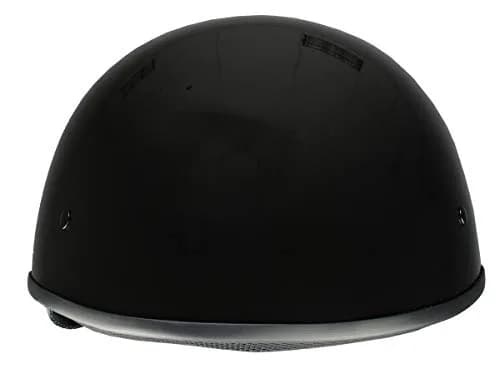 Milwaukee Helmets MPH9711DOT Dot Approved 'Bare Bones' Glossy Black Half Motorcycle Helmet for Men and Women - Medium | DOT Certified Safety thumbnail 2