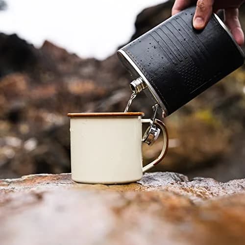 Future Hydrate Leather American Flag Hip Flask 8oz | Leak Proof, Food Grade Stainless Steel, Bonus Funnel thumbnail 3