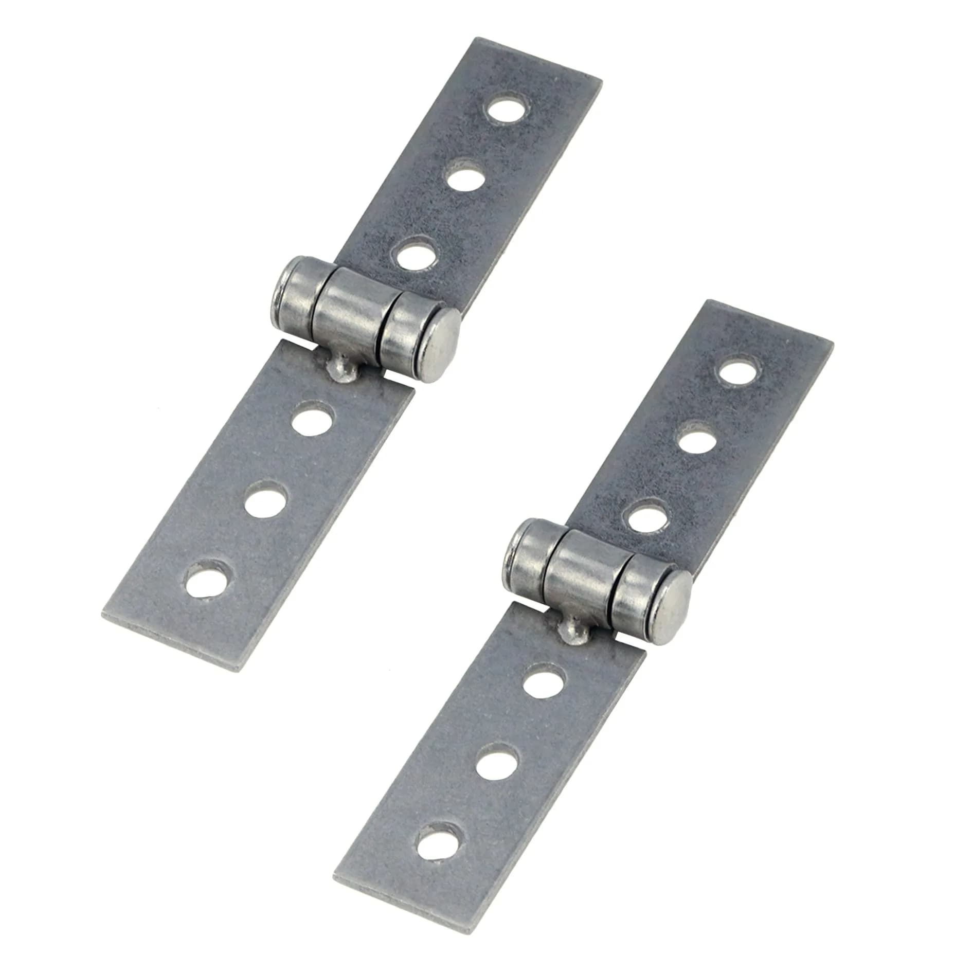 S SYDIEN Silver Folding Butt Hinges 2Pcs 84mm (3.31'') | Heavy Duty Stainless Steel Door Hinges for Cabinets & Windows — Silver
