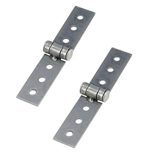S SYDIEN Silver Folding Butt Hinges 2Pcs 84mm (3.31'') | Heavy Duty Stainless Steel Door Hinges for Cabinets & Windows thumbnail 1