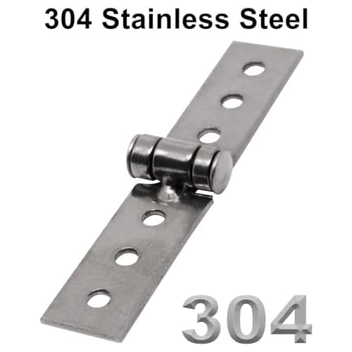 S SYDIEN Silver Folding Butt Hinges 2Pcs 84mm (3.31'') | Heavy Duty Stainless Steel Door Hinges for Cabinets & Windows thumbnail 4