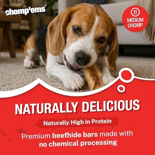 CHOMP 'EMS Ruffin' It 21000 Purehide Bars Dog Chew 6.35 oz | Long-Lasting, Digestible, Dental Support thumbnail 2