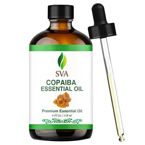 SVA ORGANICS Copaiba Essential Oil 118 ml (4 Fl Oz) | Steam Distilled, Natural Aroma for Diffuser, Skin & Hair Care thumbnail 1