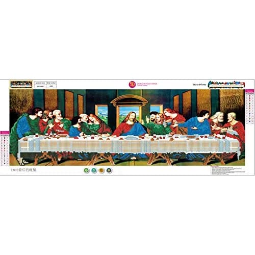 pigpigboss The Last Supper 5D Diamond Painting Art Kit 80x30cm (31.5x11.8 inches) | Religious Artwork for Home Decor thumbnail 2