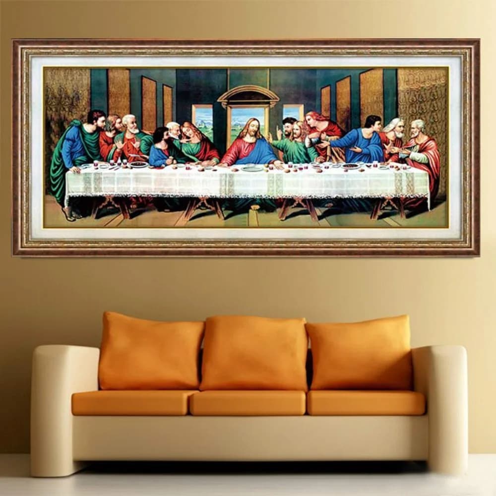 pigpigboss The Last Supper 5D Diamond Painting Art Kit 80x30cm (31.5x11.8 inches) | Religious Artwork for Home Decor - view 3