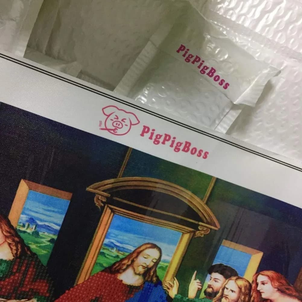 pigpigboss The Last Supper 5D Diamond Painting Art Kit 80x30cm (31.5x11.8 inches) | Religious Artwork for Home Decor - view 4