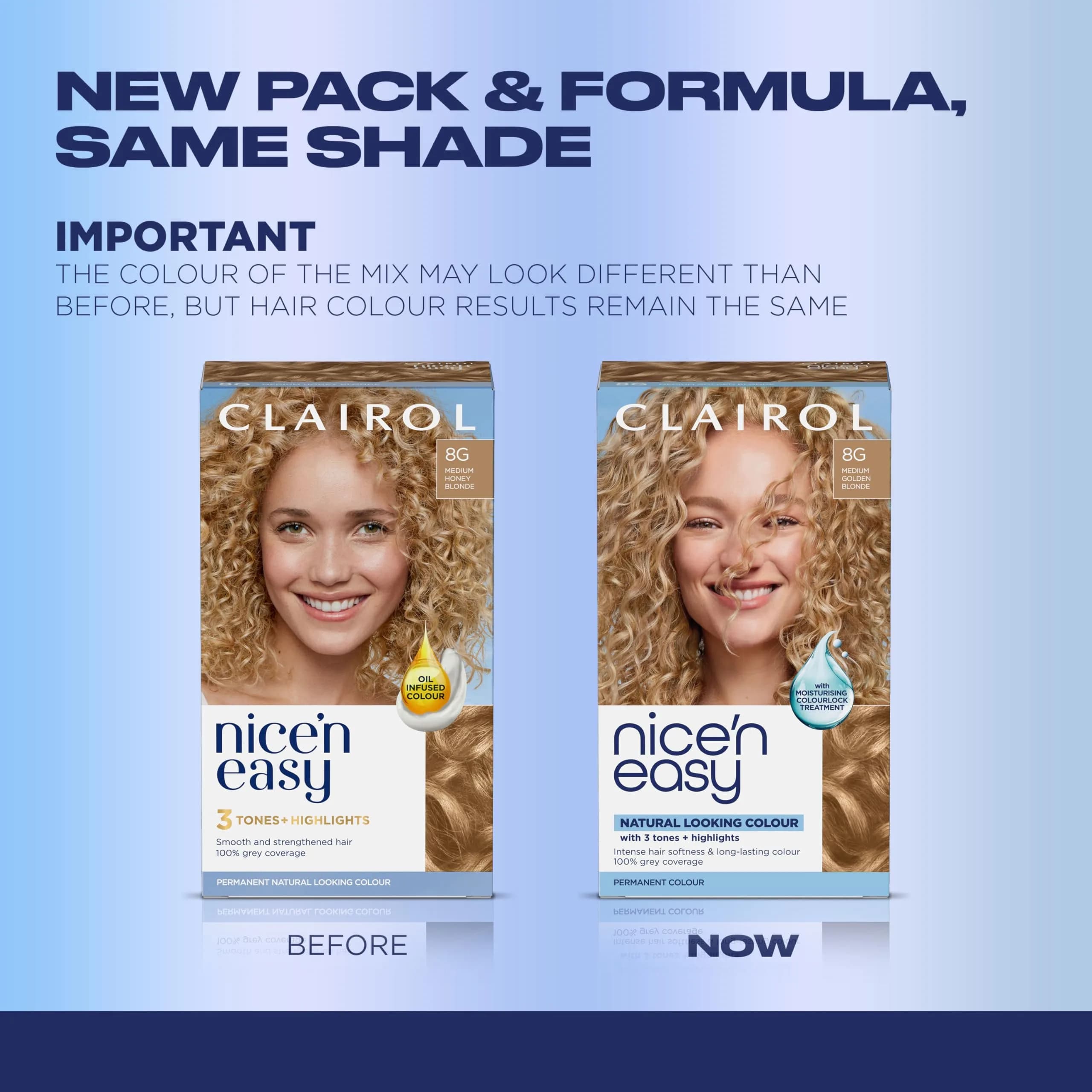 Clairol Nice'n Easy Permanent Hair Dye 8G Medium Golden Blonde, 6.26 Fl Oz Single Pack - view 2