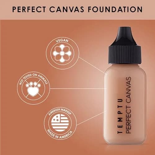 TEMPTU Perfect Canvas Hydra Lock Foundation Toffee 29.57ml (1 Fl Oz) | Hydrating Long-Wear Natural Finish thumbnail 2