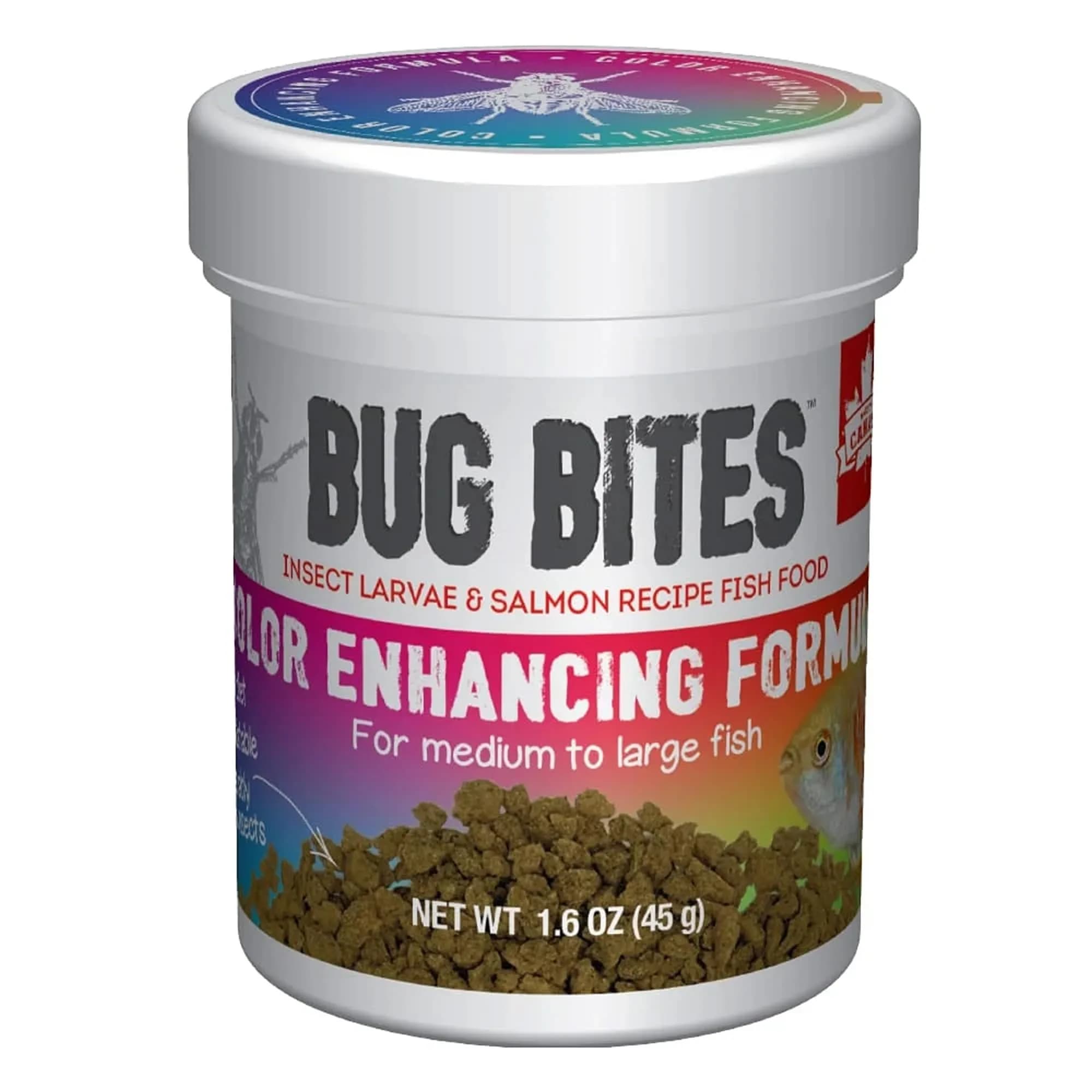 Fluval Bug Bites Color Enhancing Fish Food for Tropical Fish, 1.6 oz | Insect-Based Nutrition for Vibrant Fish — 1.6 Ounce