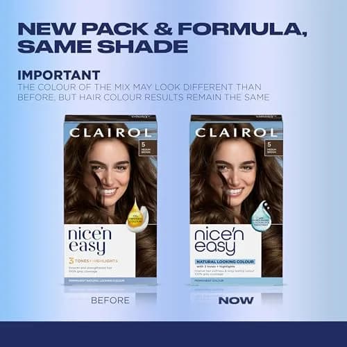Clairol Nice'n Easy Permanent Hair Dye 5 Medium Brown - Pack of 3 thumbnail 2