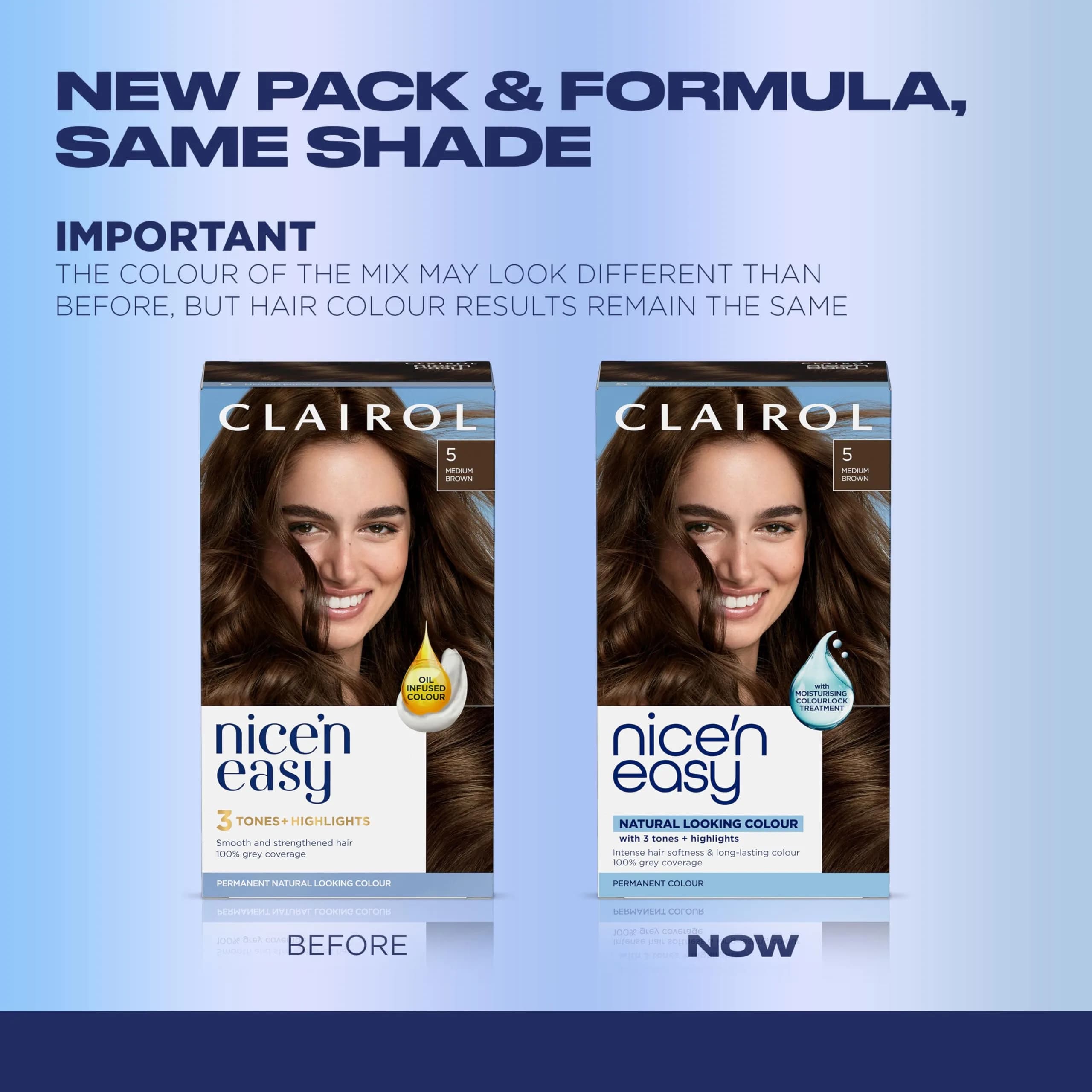 Clairol Nice'n Easy Permanent Hair Dye 5 Medium Brown - Pack of 3 - view 2