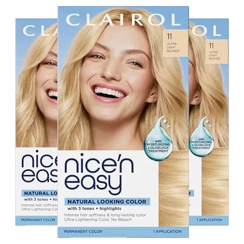Clairol Nice'n Easy Permanent Hair Dye 11 Ultra Light Blonde | 6.26 Fl Oz (Pack of 3) thumbnail 1