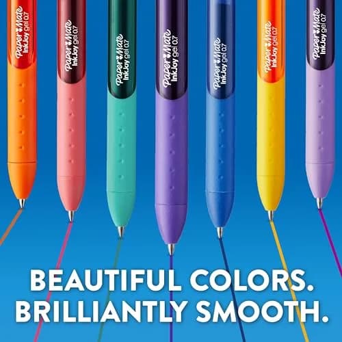 Paper Mate InkJoy Gel Pens, Fine Point (0.5mm), Assorted Colors, 14 Count | Smooth Ink Flow for Students & Office thumbnail 4