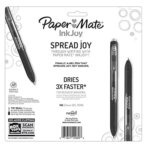 Paper Mate InkJoy Gel Pens, Fine Point (0.5mm), Assorted Colors, 14 Count | Smooth Ink Flow for Students & Office thumbnail 7