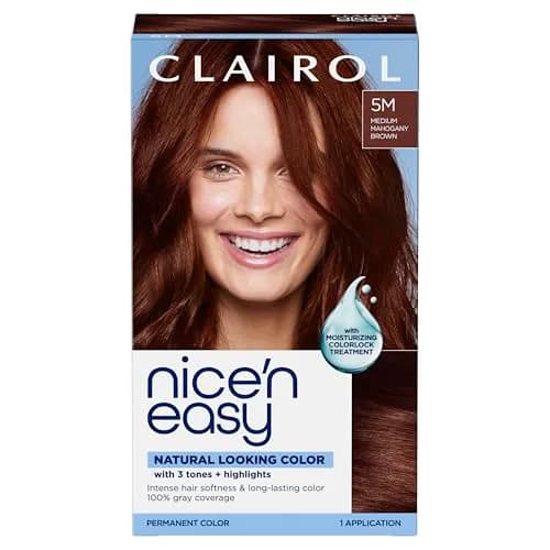 Clairol Nice'n Easy 5M Medium Mahogany Brown Permanent Hair Dye - 1 Pack, 6.26 Fl Oz thumbnail 1