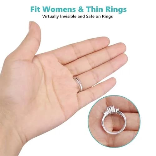 Feramox Invisible Ring Size Adjuster Set | 8 pcs, Transparent, Fits 1mm-10mm Bands thumbnail 5