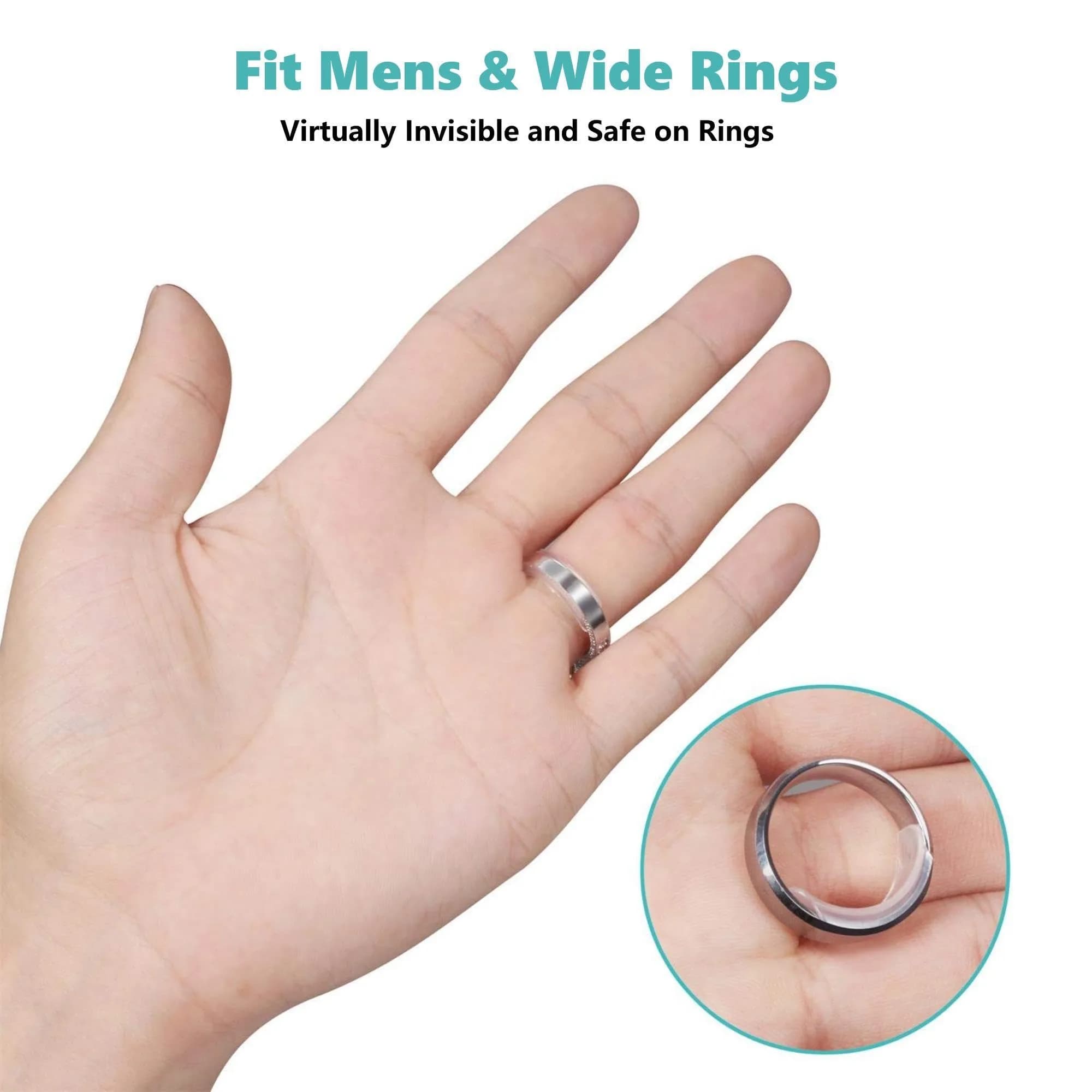 Feramox Invisible Ring Size Adjuster Set | 8 pcs, Transparent, Fits 1mm-10mm Bands - view 6