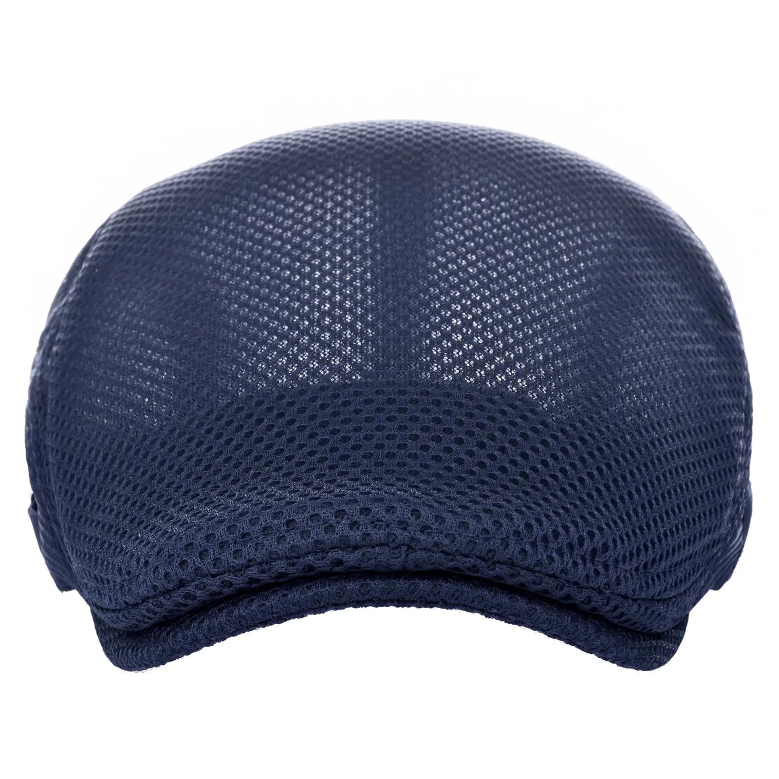 VOBOOM Men's Breathable Mesh Summer Hat Adjustable Newsboy Beret Ivy Cabbie Flat Cap Navy 57-60cm (2.25-2.36in) - view 3